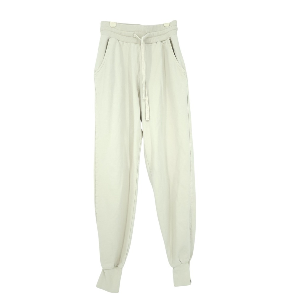 Tan+Lines Sivan Ayla Joggers Womens S Cream Casual Lounge Minimalist Sweatpants
